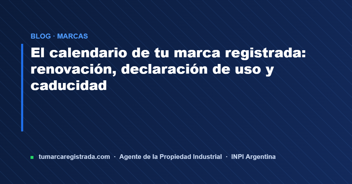 Marca registrada — guía de Tu Marca Registrada, agente INPI matrícula 3101