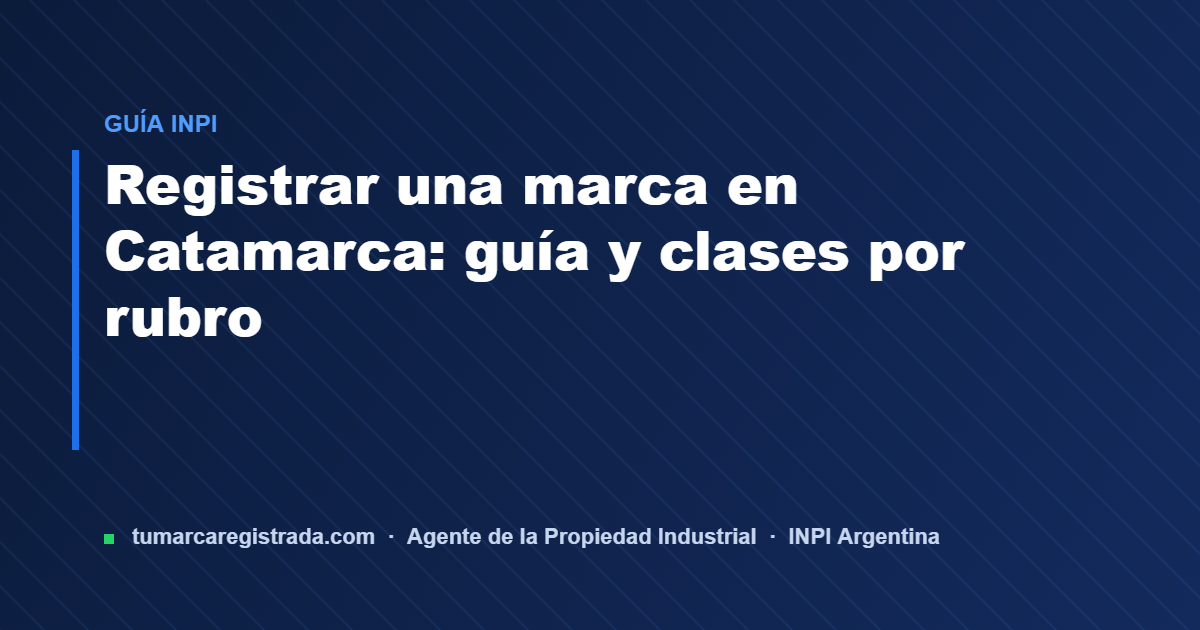 Marca registrada — guía de Tu Marca Registrada, agente INPI matrícula 3101