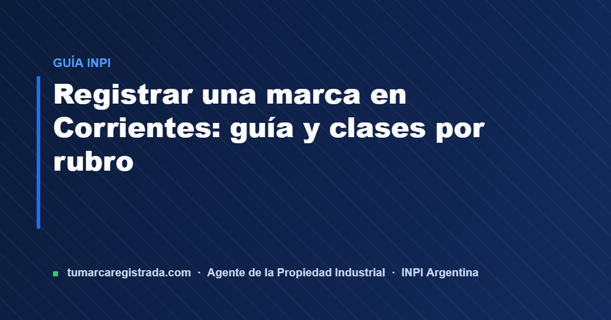 Marca registrada — guía de Tu Marca Registrada, agente INPI matrícula 3101