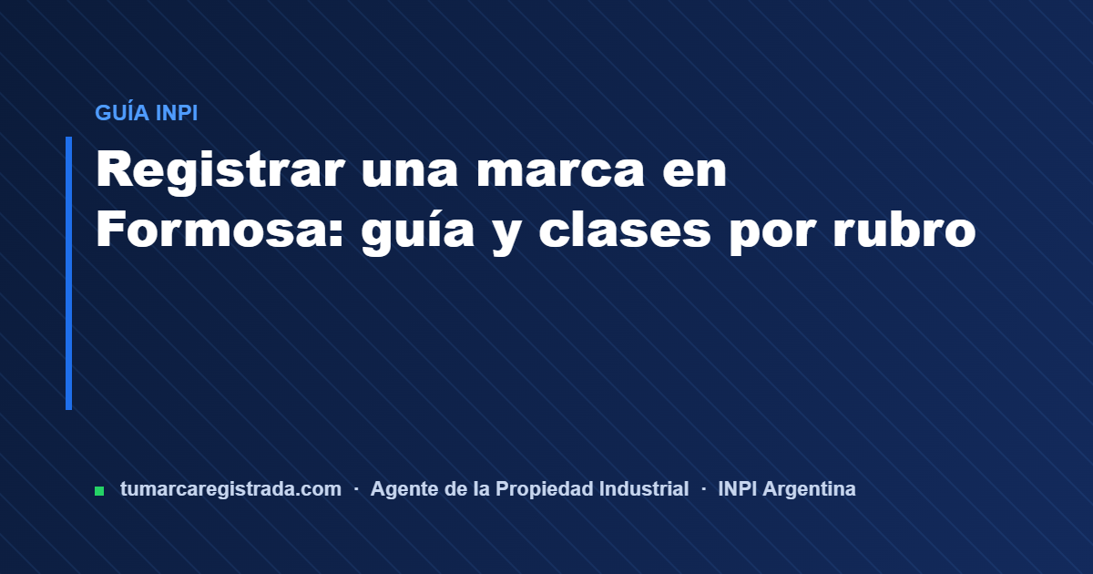Marca registrada — guía de Tu Marca Registrada, agente INPI matrícula 3101