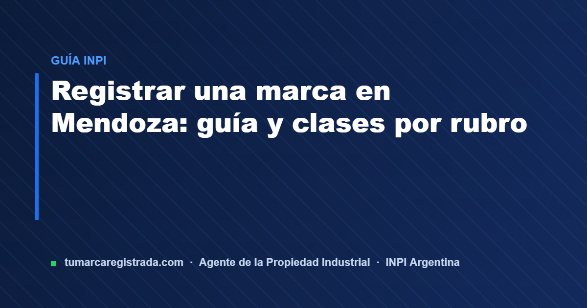 Marca registrada — guía de Tu Marca Registrada, agente INPI matrícula 3101